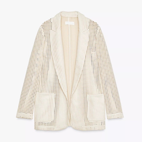 NWT ZARA FAUX SUEDE CUT OUT BLAZER AND SHORTS SET - Picture 6 of 8